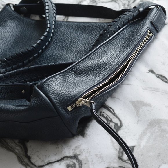 All Saints Kita Small Leather Backpack in Marine Blue - Picture 3 of 12